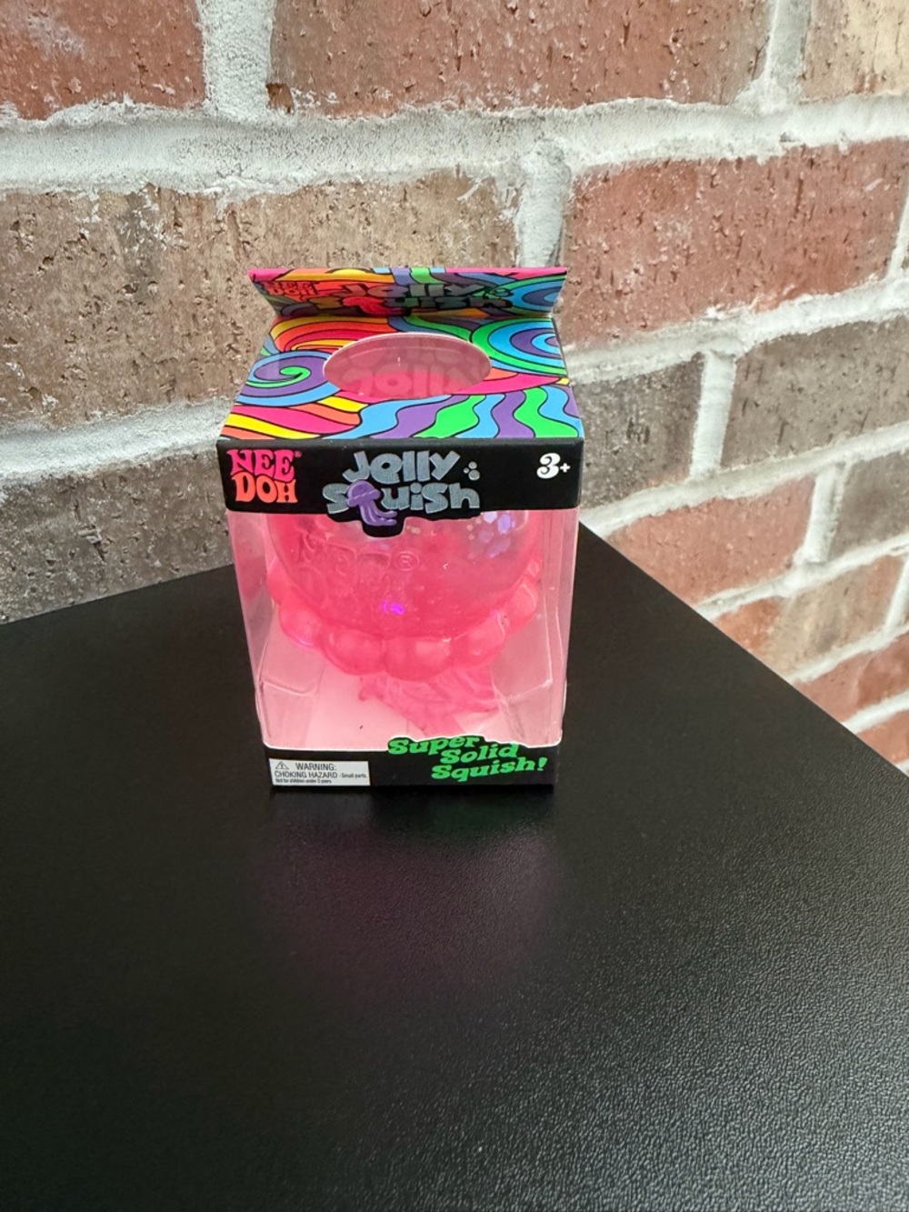 NeeDoh Jolly Squish Pink Super Solid Squish Toy